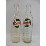 Two Castrol glass oil bottles.