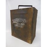 A rare two gallon petrol can stamped to both sides 'Bermondsey B.C', believed to be the sole