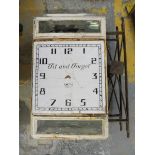 A large KLG spark plugs garage forecourt clock 'Fit & Forget' for restoration.