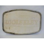 A Wolseley aluminium framed showroom sign, 30 x 19 1/2".