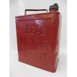 A Regal Motor Spirit two gallon petrol can with an AAOC cap.