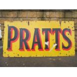 A large Pratts rectangular enamel sign by Stocal of Buton & Birmingham, 72 x 36".