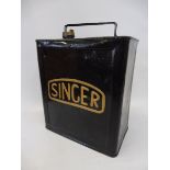 A rare Singer two gallon petrol can by Feaver of London.