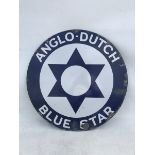 A rare Anglo-Dutch Blue Star circular enamel sign by Stocal, 24" diameter.