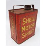 A Shell Motor Spirit rectangular one pint can, possibly for use on a pedal car, in very good