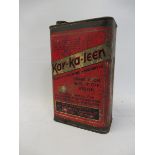 A Kar-kar-leen rectangular quart can.