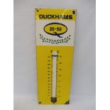A Duckhams 20-50 enamel thermometer by Burnham of London, 13 x 36".