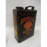 A Shell Motor Oil rectangular 1/2 gallon can, in very good condition.