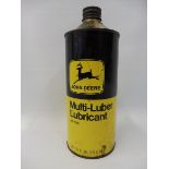 A John Deere Multi-Laber Lubricant quart oil can, in good condition.