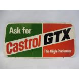 A Castrol GTX tin advertising sign, 27 1/2 x 13".