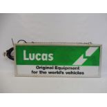 A Lucas 'original equipment for the world's vehicles' rectangular illuminated lightbox, 31" wide x