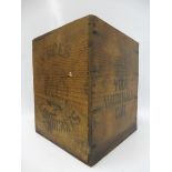 A Price's Lubricants 'for your Vauxhall car' square wooden crate.