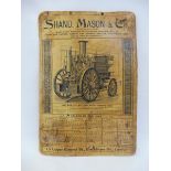 A very rare Shand, Mason & Co. pictorial calendar showcard for 1894.