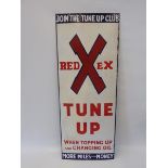 A Redex Tune-up rectangular enamel sign, restored, 12 3/4 x 33".