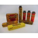 A mixed collection of Dunlop tyre repair outfit tins.