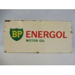 A BP Energol Motor Oil double sided sign, 27 x 12 1/2".