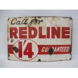 A Redline Guaranteed rectangular enamel sign by Whittle of Eccles, 36 x 24".