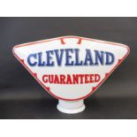 A Cleveland Guaranteed glass petrol pump globe by Webb's Crystal Glass Co Ltd fully stamped