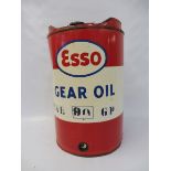 An Esso Gear Oil five gallon drum.