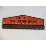 A John Bull Heat Resisting Radiator Hose hardboard display sign, 31 1/2 x 10 1/2".