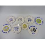 Eight assorted advertising plates all produced to promote Michelin.