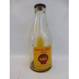 A Shell 'Triple' SAE 50 glass bottle with good label.