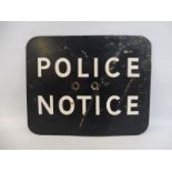 An aluminium Police notice sign, made by Winsser of Surrey, 10 x 8".