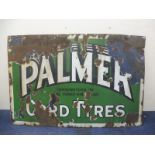 A large Palmer Cord Tyres rectangular enamel sign, 60 x 40".