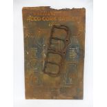 An Armstrong Acco Cork Gaskets tin display board, 23 x 35".