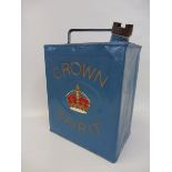 A Crown Spirit two gallon petrol can, dated April 1915.