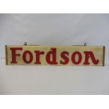 An early Fordson hanging showroom lightbox, 23 3/4" wide x 5" high x 5 1/2" deep.