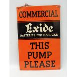 An Exide 'Commerical' This Pump Please rectangular tin sign, in superb condition, possibly new old