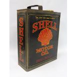 A Shell Motor Oil rectangular gallon can with original cap, in very good condition.