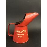 A Thelson Motor Oils pint pourer, in excellent condition.