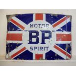 A large BP Motor Spirit 'Union Jack' enamel sign, by Imperial, dated July 1925, 72 x 48".