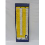 A Michelin tyre pressure chart sign, 12 x 35".