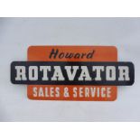 A Howard Rotavator Sales and Service double sided tin advertising sign, 24 x 10 1/2".