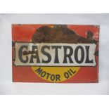 A Castrol Motor Oil rectangular enamel sign, 29 1/2 x 19 3/4".
