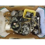 A box of Italian carburettor spares, Dellorto and others.