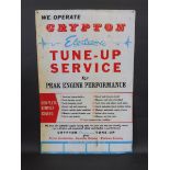 A Crypton Electronic Tune-Up Service rectangular plastic advertising sign, 24 x 36".