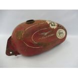 A Moto Guzzi Hispania petrol tank.