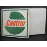 A pair of Castrol lightbox panels, 26 1/2 x 26 3/4".