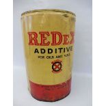 A large Redex Additive ten gallon drum.