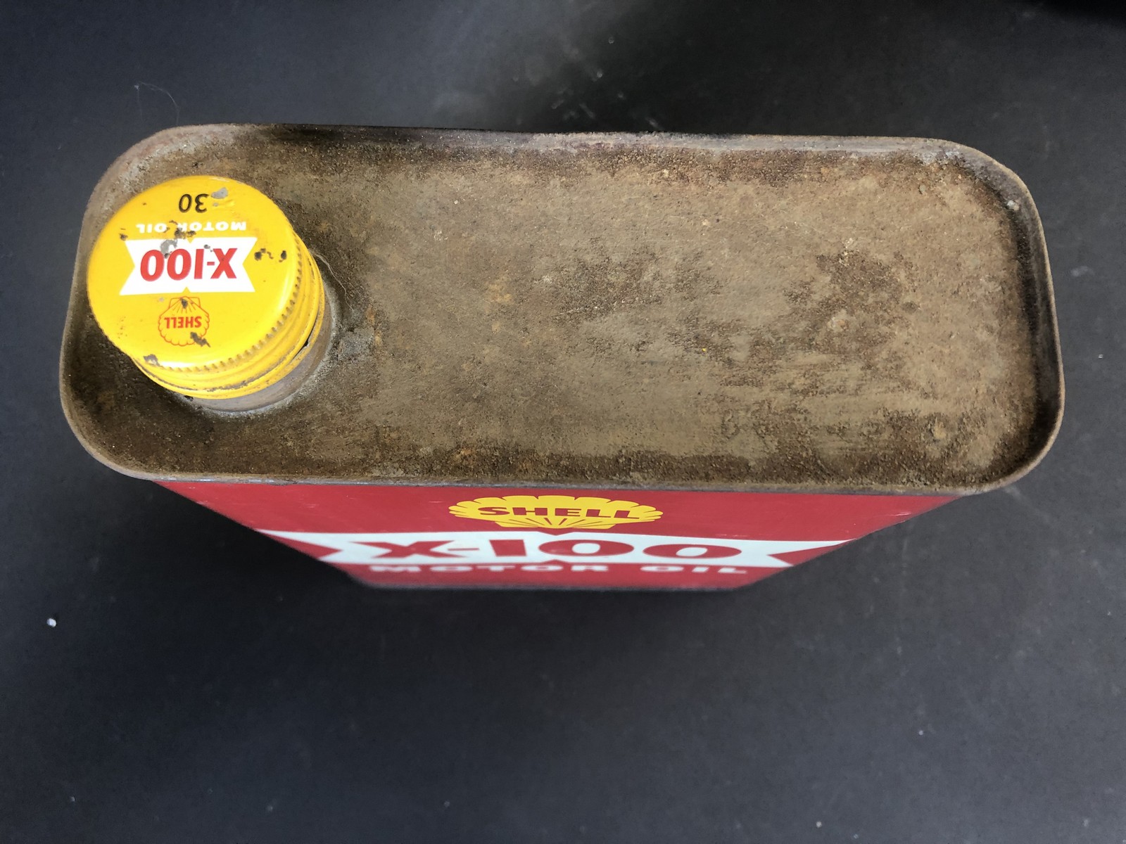 A Shell X-100 Motor Oil rectangular can. - Image 3 of 3