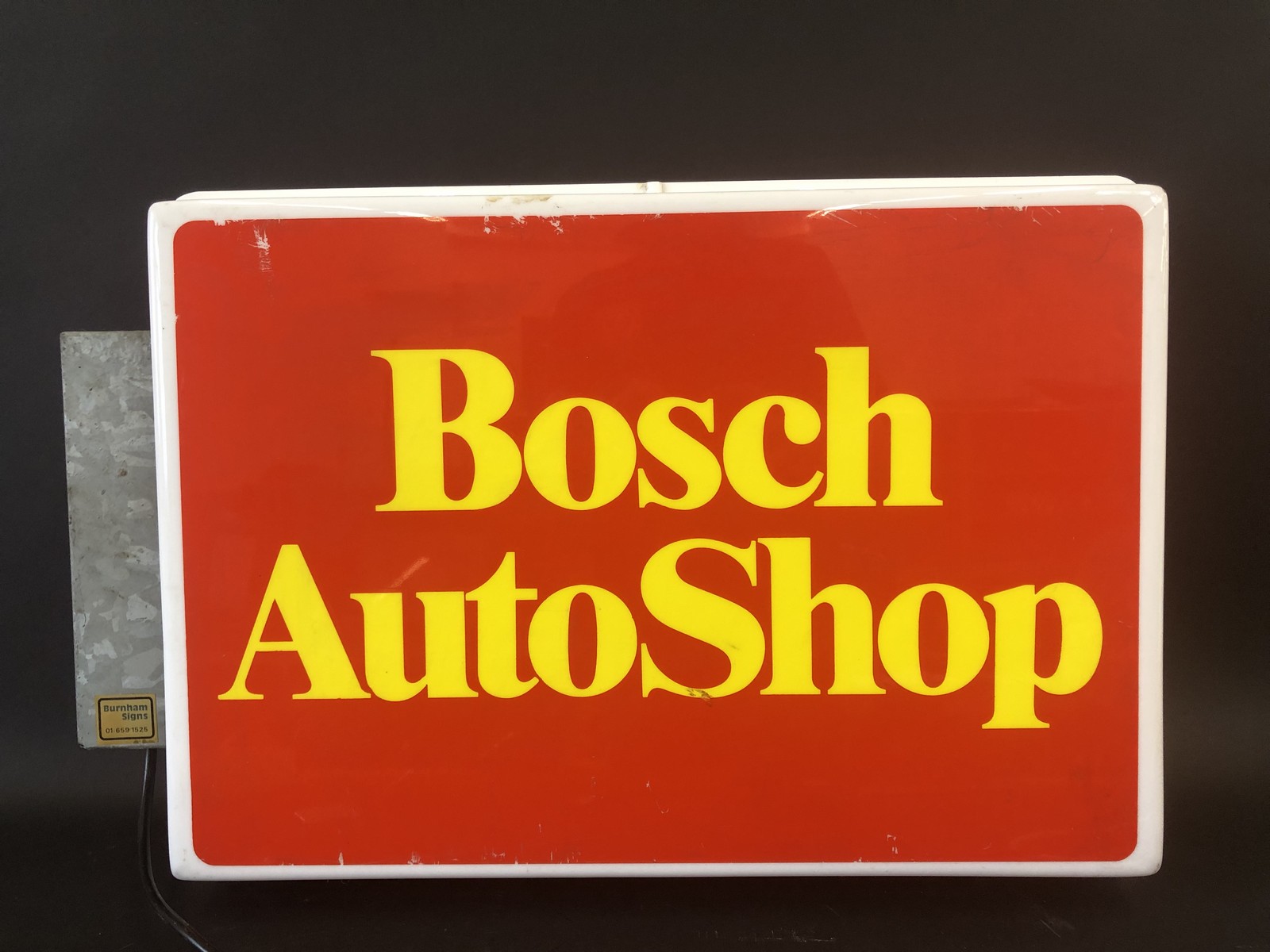 A Bosch AutoShop rectangular lightbox by Burnham Signs, 26" wide x 17" high x 6" deep. - Image 2 of 2