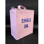 A Light Shale Oil two gallon petrol can with an A.A.O.C. brass cap.