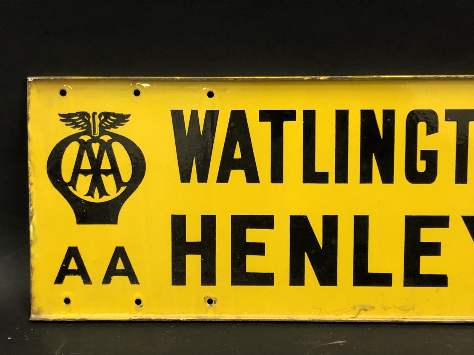 An AA double sided directional enamel sign, in excellent condition, pointing to Henley and - Image 5 of 6