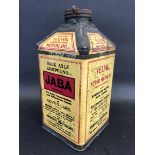 A rare JABA back axle compound for Austin Cars quart pyramid can, of bright colour.