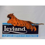 A Leyland 'Top Cat Service for Coaches' perspex advertising sign, 53 1/2 x 30 1/4".