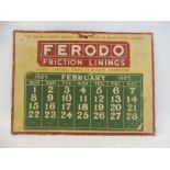 A Ferodo brakes and clutches 1925 showcard advertising calendar.